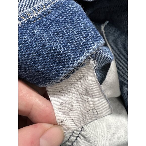 Vtg 80s 90s Lee Jeans Women’s 16 Blue Jeans High Relaxed Tapered Denim Cotton - Picture 6 of 7